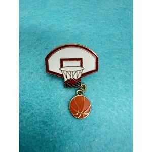 Basketball Enamel‎ Pin Cool Metal Sports Badge for Bags Caps Jackets Shirt